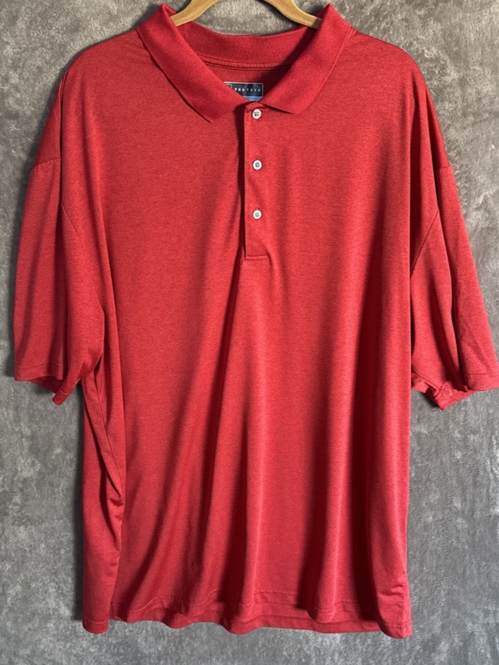 PGA TOUR Men’s Polo Shirt Red Golf Short Sleeve Size 3XL